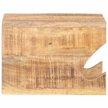 Vidaxl wandfietsenrek 35x25x25 cm massief ruw mangohout
