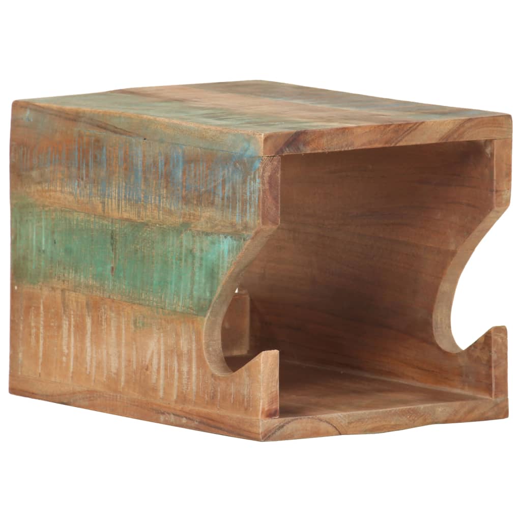 Vidaxl wandfietsenrek 35x25x25 cm massief gerecycled hout