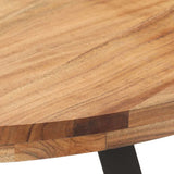 Vidaxl eettafel 80 cm massief acaciahout