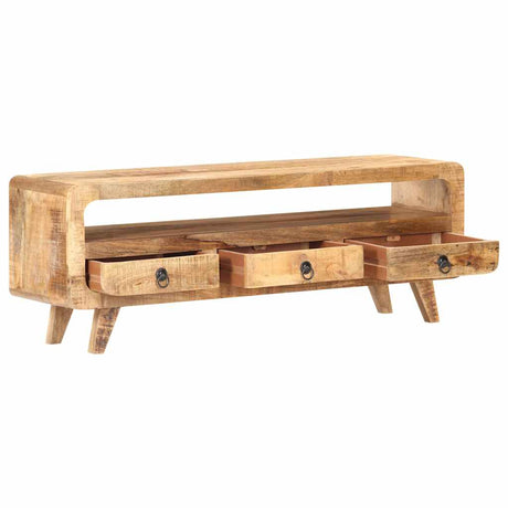 Vidaxl tv-meubel 117x30x41 cm massief ruw mangohout