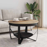 Vidaxl salontafel ø 68x43 cm ruw mangohout