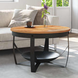 Vidaxl salontafel ø 68x43 cm massief acaciahout