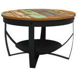 Vidaxl salontafel ø 68x43 cm massief gerecycled hout