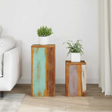 Vidaxl plantenstandaards 2 st massief hergebruikt hout