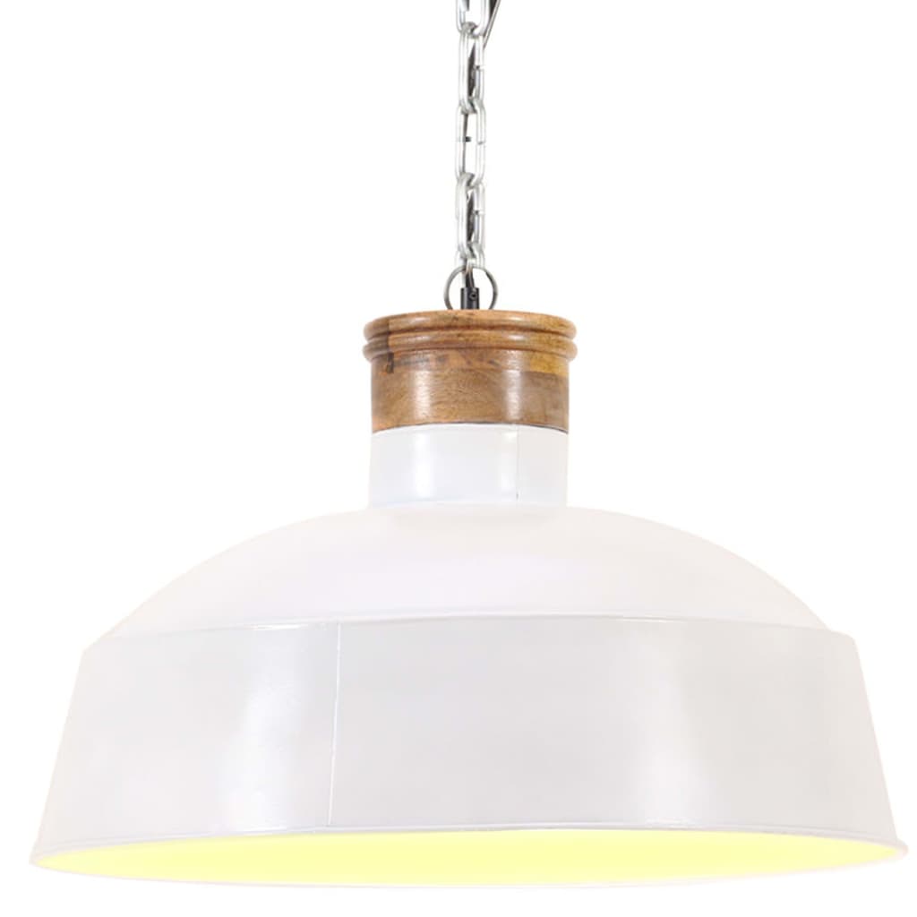 Vidaxl Lampada sospesa industriale E27 58 cm bianco