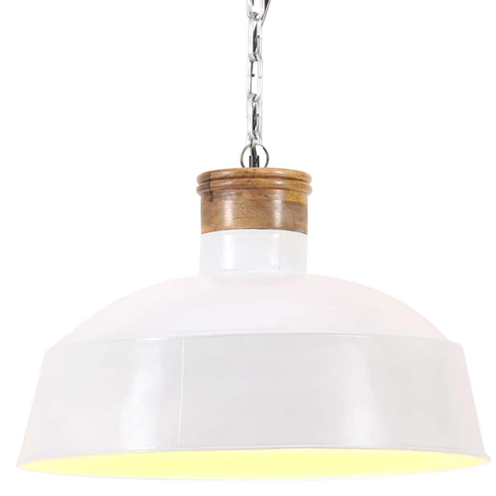 Vidaxl Hanging Lamp Industrial E27 42 cm blanc