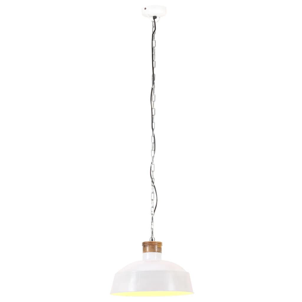 Vidaxl zavěšená lampa průmyslová E27 42 cm bílá