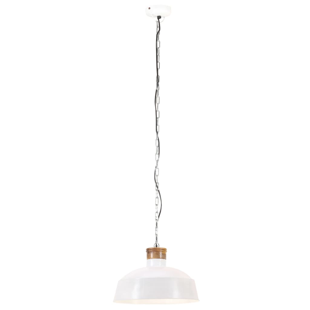 Vidaxl zavěšená lampa průmyslová E27 42 cm bílá