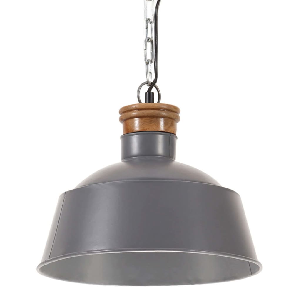 Vidaxl hänkend Lamp industriell E27 32 cm Grey