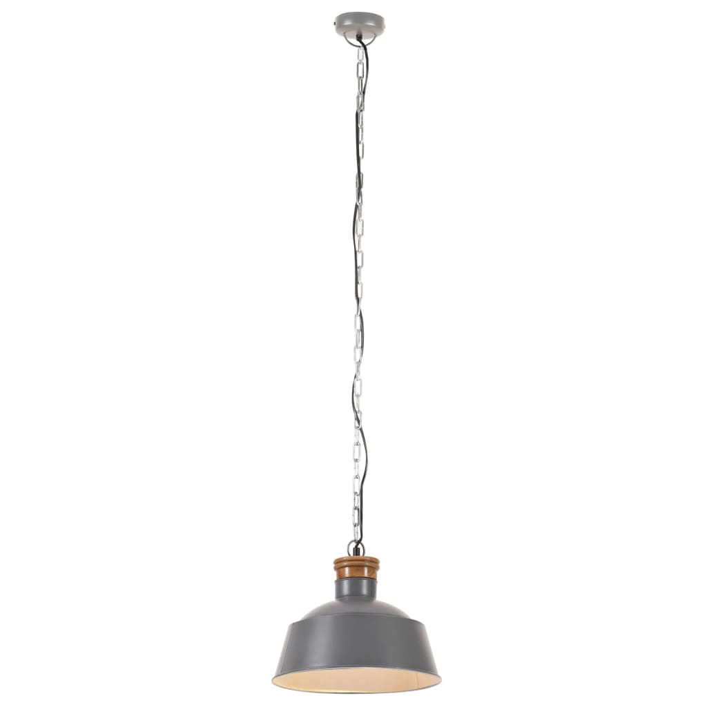 Vidaxl Hanging Lamp Industrial E27 32 cm Gray