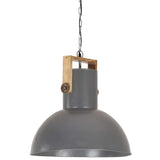 Vidaxl Hanging Lamp Industrial um 25 W E27 52 cm Mangohout Grau