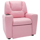 Vidaxl kinderfauteuil verstelbaar kunstleer roze