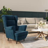 Vidaxl fauteuil fluweel blauw