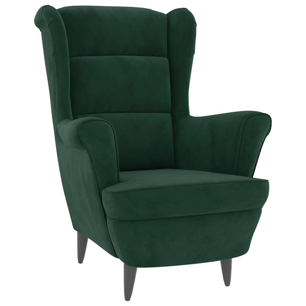 Vidaxl fauteuil fluweel donkergroen