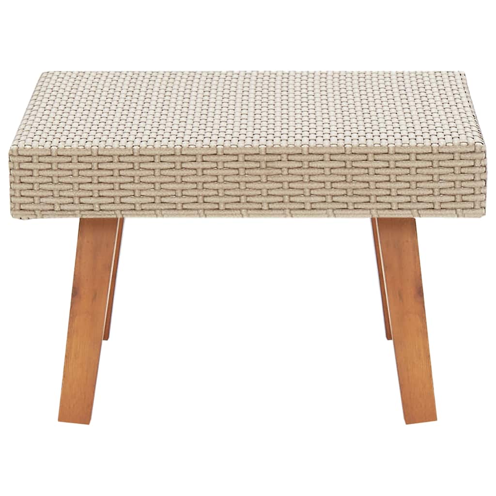 Vidaxl tuintafel poly rattan beige