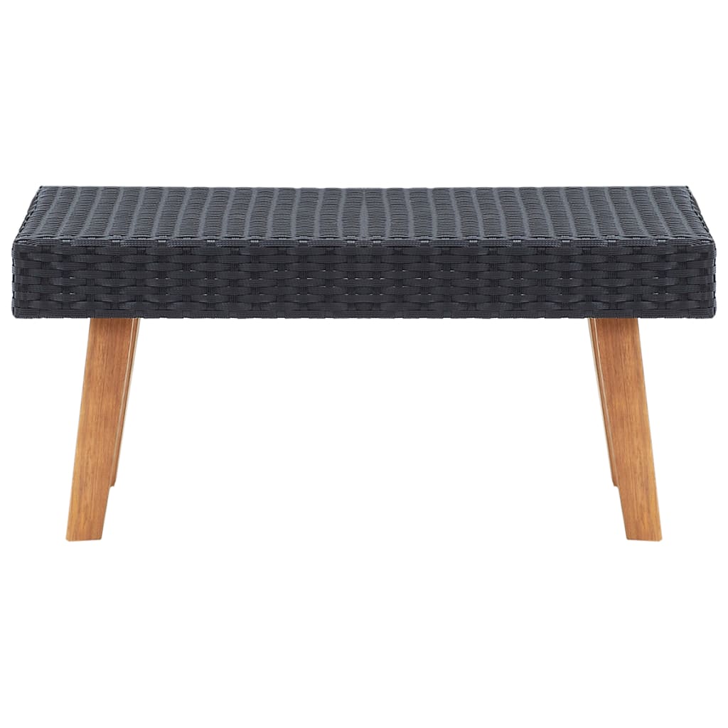 Vidaxl tuintafel poly rattan zwart