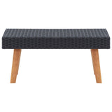 Vidaxl tuintafel poly rattan zwart