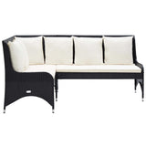 Vidaxl tuinhoekbanken 2 st poly rattan zwart