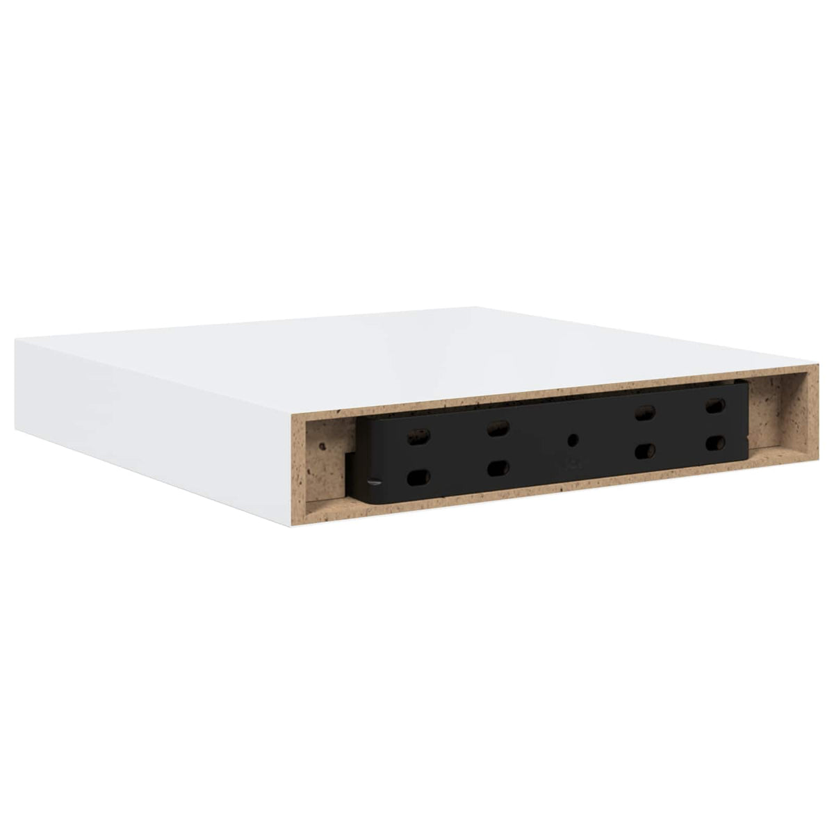 Vidaxl wandschap zwevend 23x23,5x3,8 cm mdf hoogglans wit