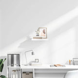 Vidaxl wandschap zwevend 40x23x3,8 cm mdf hoogglans wit