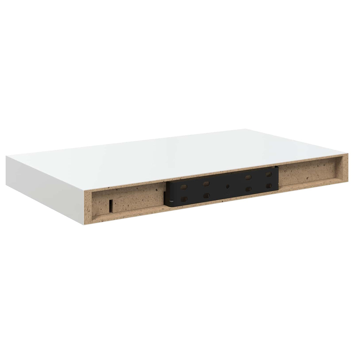 Vidaxl wandschap zwevend 40x23,5x3,8 cm mdf hoogglans wit