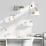 Vidaxl wandschappen zwevend 4 st 40x23x3,8 cm mdf hoogglans wit