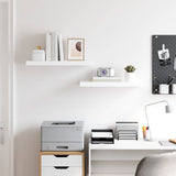 Vidaxl wandschappen zwevend 2 st 60x23,5x3,8 cm mdf hoogglans wit