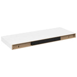 Vidaxl wandschappen zwevend 2 st 60x23,5x3,8 cm mdf hoogglans wit