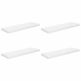 Vidaxl wandschappen zwevend 4 st 80x23,5x3,8 cm mdf hoogglans wit
