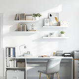 Vidaxl wandschappen zwevend 4 st 80x23,5x3,8 cm mdf hoogglans wit