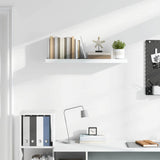 Vidaxl wandschap zwevend 90x23,5x3,8 cm mdf hoogglans wit