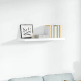 Vidaxl wandschap zwevend 90x23,5x3,8 cm mdf hoogglans wit