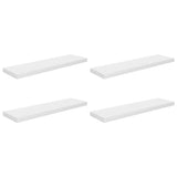 Vidaxl wandschappen zwevend 4 st 90x23,5x3,8 cm mdf hoogglans wit