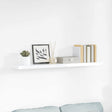 Vidaxl wandschap zwevend 120x23,5x3,8 cm mdf hoogglans wit