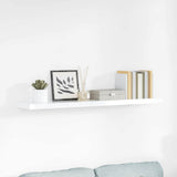 Vidaxl wandschap zwevend 120x23,5x3,8 cm mdf hoogglans wit