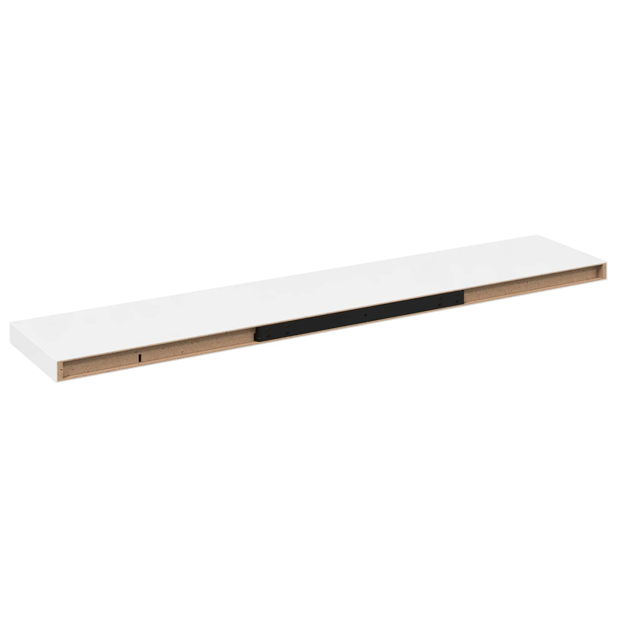 Vidaxl wandschap zwevend 120x23,5x3,8 cm mdf hoogglans wit
