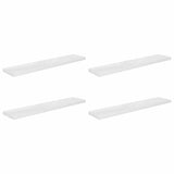 Vidaxl wandschappen zwevend 4 st 120x23,5x3,8 cm mdf hoogglans wit