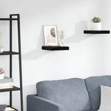Vidaxl wandschap zwevend 23x23,5x3,8 cm mdf hoogglans zwart