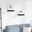 Vidaxl wandschappen zwevend 2 st 23x23,5x3,8 cm mdf hoogglans zwart