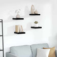 Vidaxl wandschappen zwevend 4 st 23x23,5x3,8 cm mdf hoogglans zwart