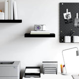 Vidaxl wandschap zwevend 40x23x3,8 cm mdf hoogglans zwart