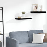 Vidaxl wandschap zwevend 50x23x3,8 cm mdf hoogglans zwart