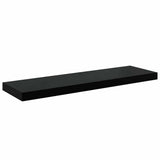 Vidaxl wandschap zwevend 80x23,5x3,8 cm mdf hoogglans zwart