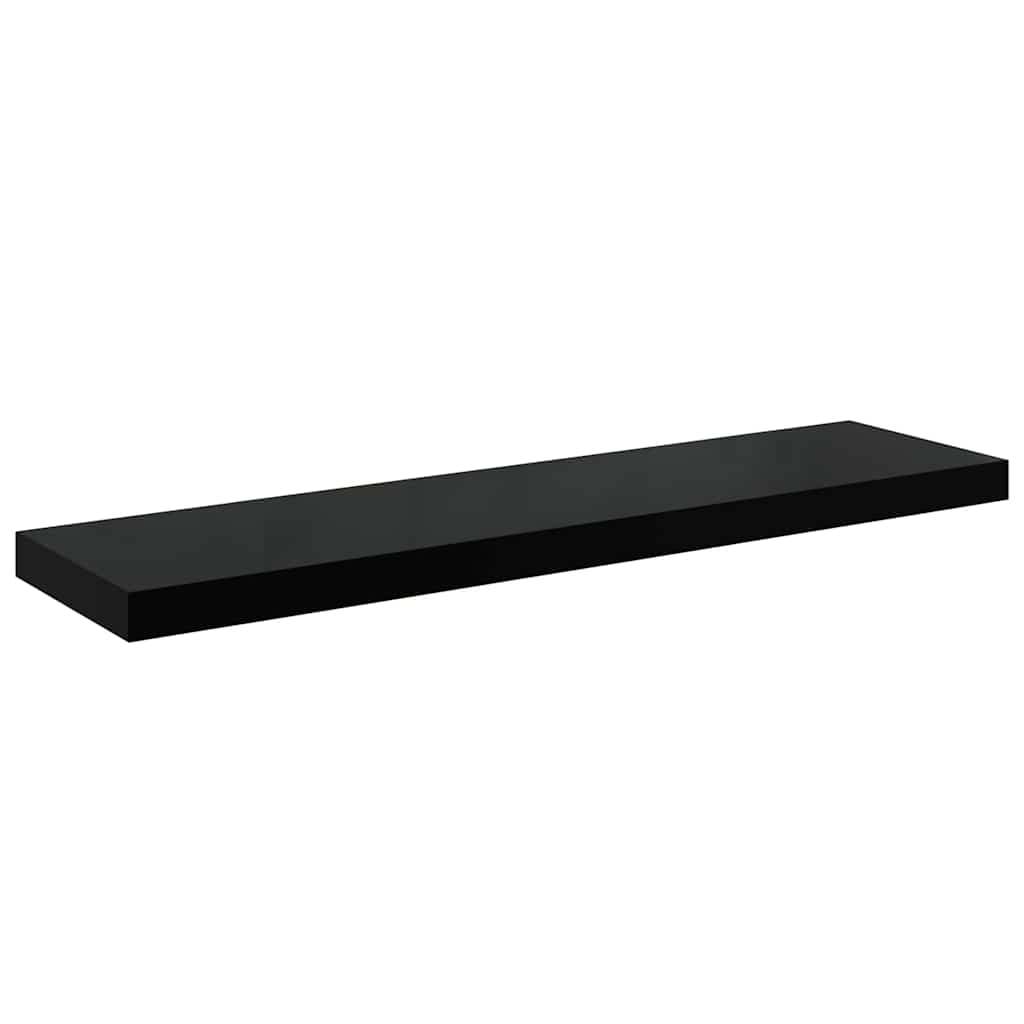 Vidaxl wandschap zwevend 90x23,5x3,8 cm mdf hoogglans zwart