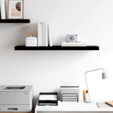 Vidaxl wandschap zwevend 90x23,5x3,8 cm mdf hoogglans zwart