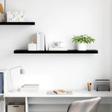 Vidaxl wandschap zwevend 120x23,5x3,8 cm mdf hoogglans zwart