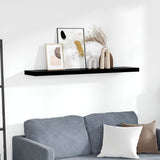 Vidaxl wandschap zwevend 120x23,5x3,8 cm mdf hoogglans zwart