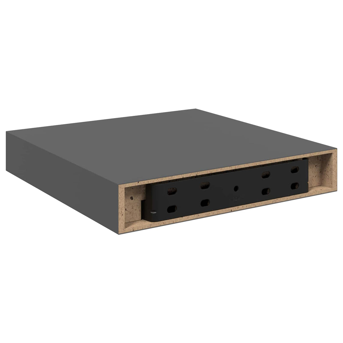 Vidaxl wandschap zwevend 23x23,5x3,8 cm mdf hoogglans grijs