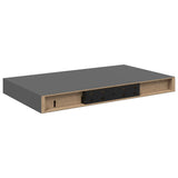 Vidaxl wandschap zwevend 40x23,5x3,8 cm mdf hoogglans grijs