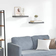 Vidaxl wandschappen zwevend 2 st 40x23,5x3,8 cm mdf hoogglans grijs